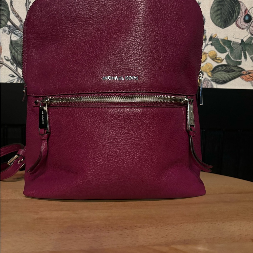 Michael Kors Rhea Medium Slim Backpack - Burgundy